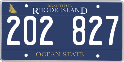 RI license plate 202827