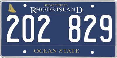 RI license plate 202829
