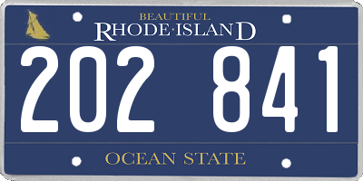 RI license plate 202841