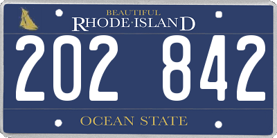 RI license plate 202842