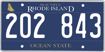 RI license plate 202843
