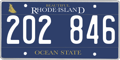 RI license plate 202846