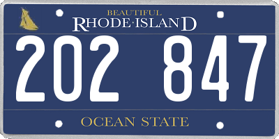 RI license plate 202847