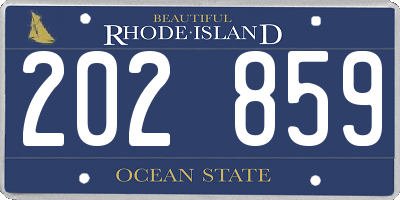 RI license plate 202859