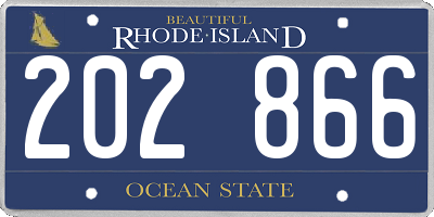 RI license plate 202866