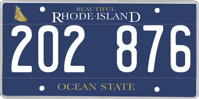 RI license plate 202876