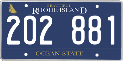 RI license plate 202881