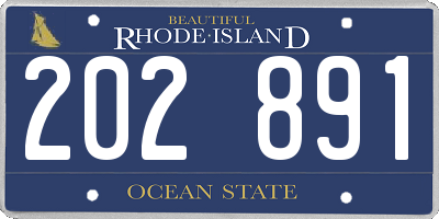 RI license plate 202891