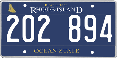 RI license plate 202894