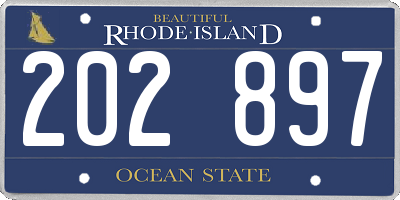 RI license plate 202897