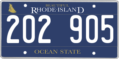 RI license plate 202905