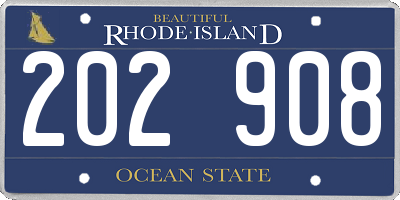 RI license plate 202908