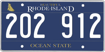RI license plate 202912