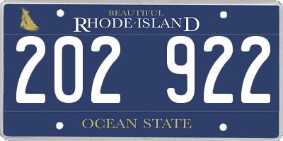 RI license plate 202922