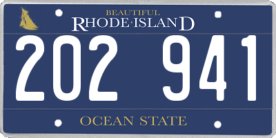 RI license plate 202941