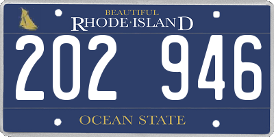 RI license plate 202946