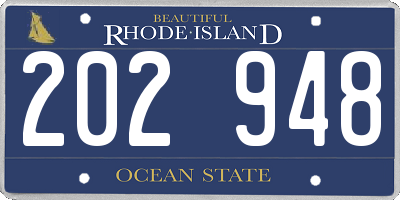 RI license plate 202948