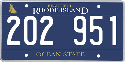 RI license plate 202951
