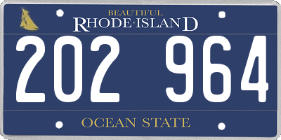 RI license plate 202964