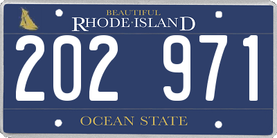 RI license plate 202971