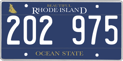 RI license plate 202975