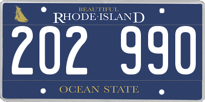 RI license plate 202990