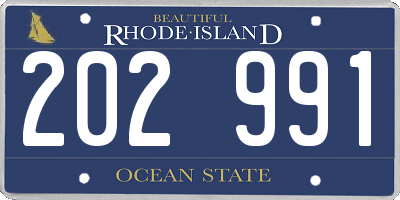 RI license plate 202991