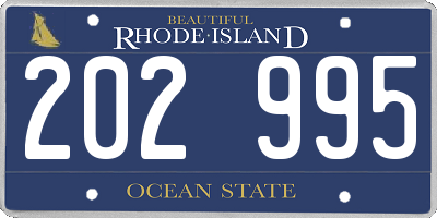 RI license plate 202995