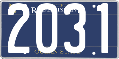 RI license plate 2031