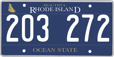RI license plate 203272