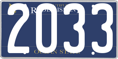 RI license plate 2033