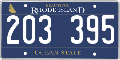 RI license plate 203395