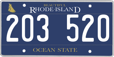 RI license plate 203520