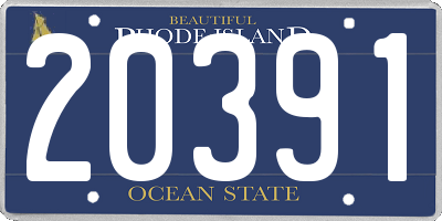 RI license plate 20391