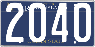 RI license plate 2040