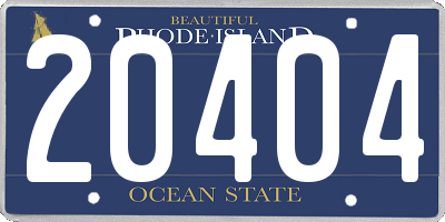 RI license plate 20404