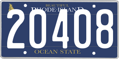 RI license plate 20408
