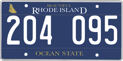RI license plate 204095