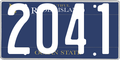 RI license plate 2041