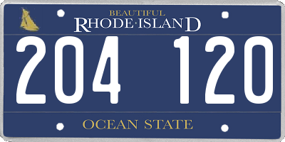 RI license plate 204120