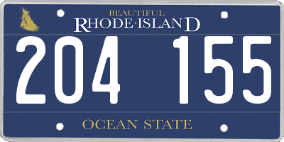 RI license plate 204155