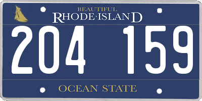 RI license plate 204159