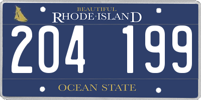 RI license plate 204199
