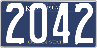 RI license plate 2042