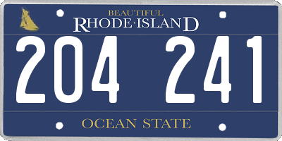 RI license plate 204241