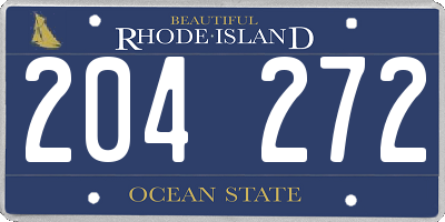 RI license plate 204272