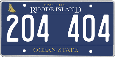 RI license plate 204404