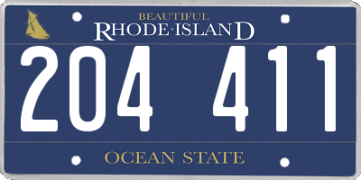 RI license plate 204411