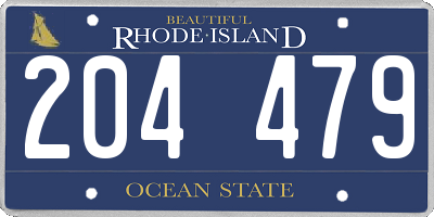 RI license plate 204479