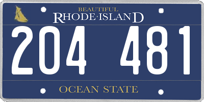 RI license plate 204481